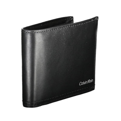 Calvin Klein Zwarte Leren Portemonnee