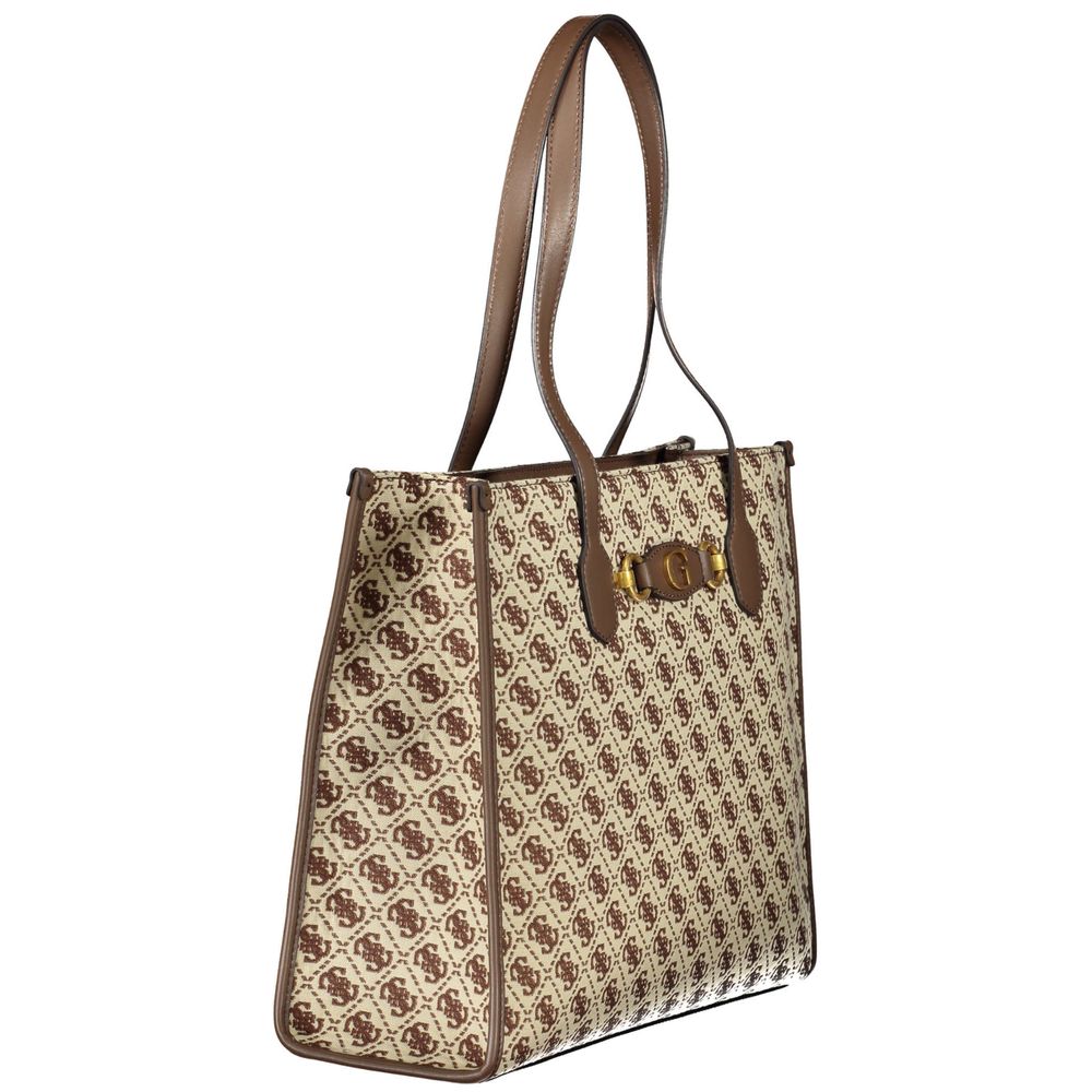 Sac à main Guess Jeans en polyester marron