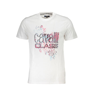 T-shirt en coton blanc Cavalli Class