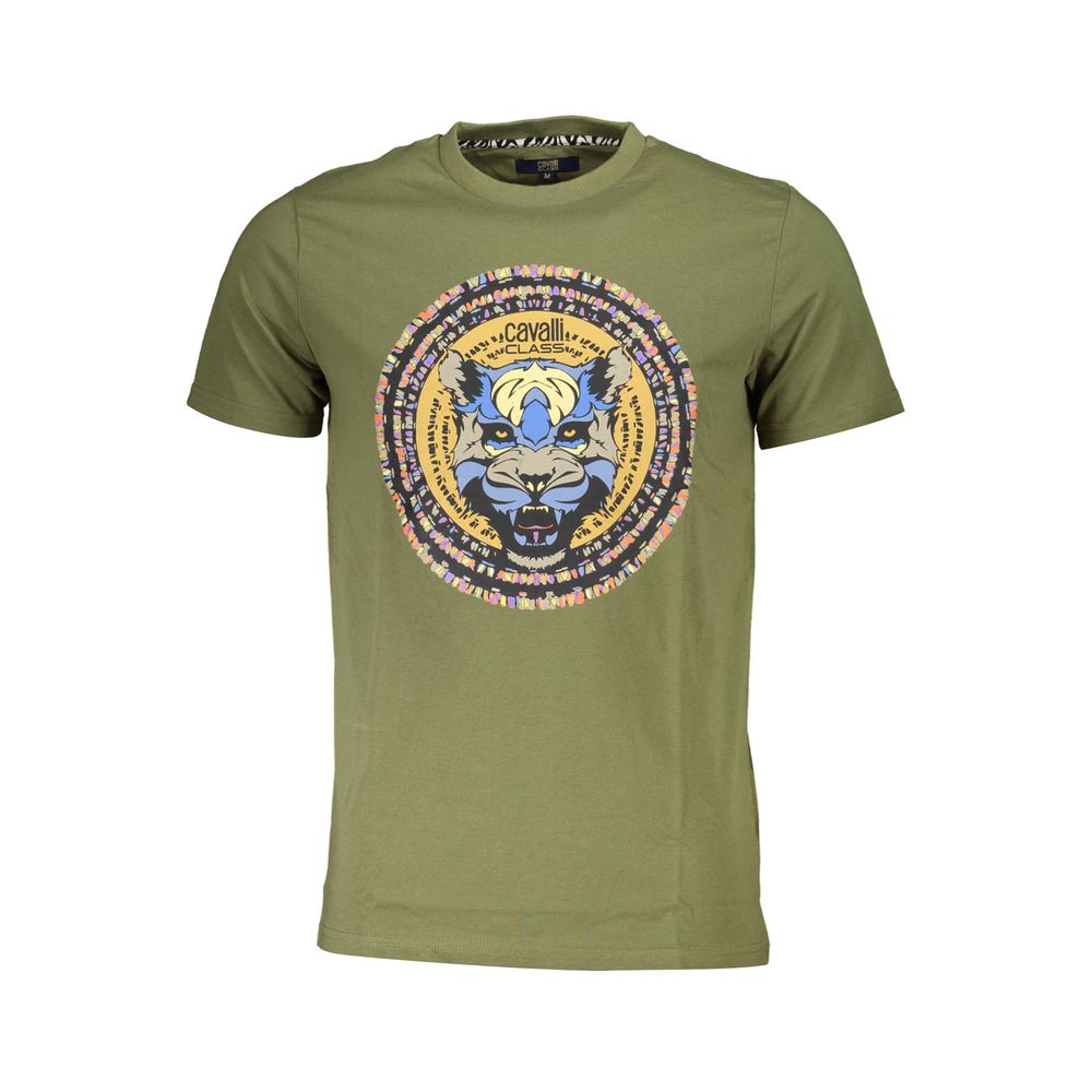 T-shirt en coton vert Cavalli Class