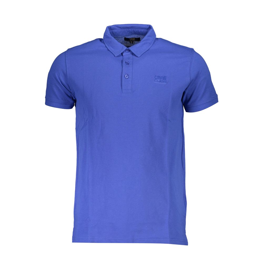 Polo en coton bleu Cavalli Class