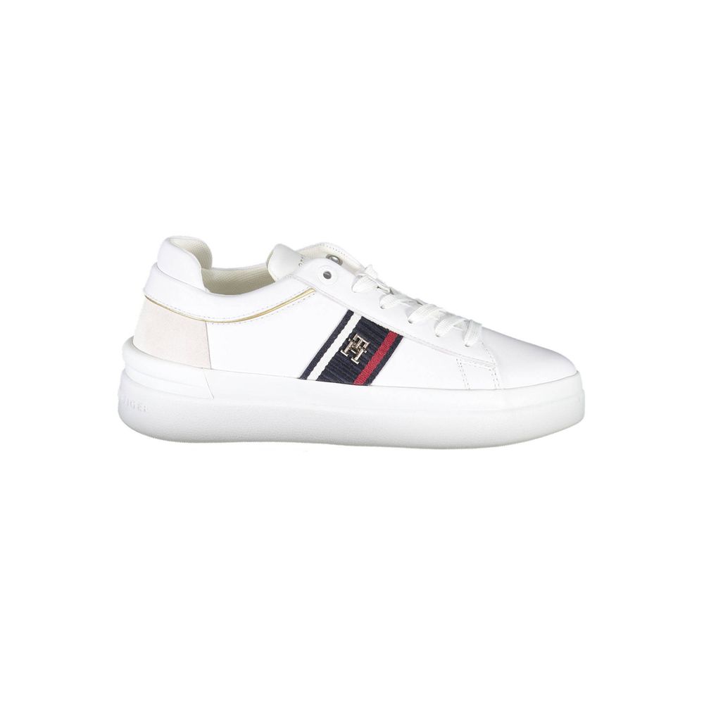 Tommy Hilfiger witte polyester sneaker