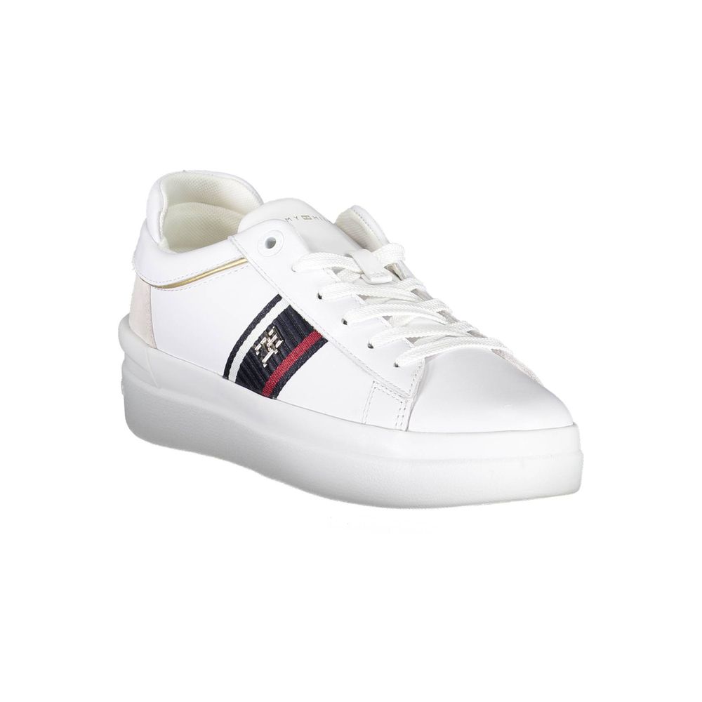 Tommy Hilfiger witte polyester sneaker