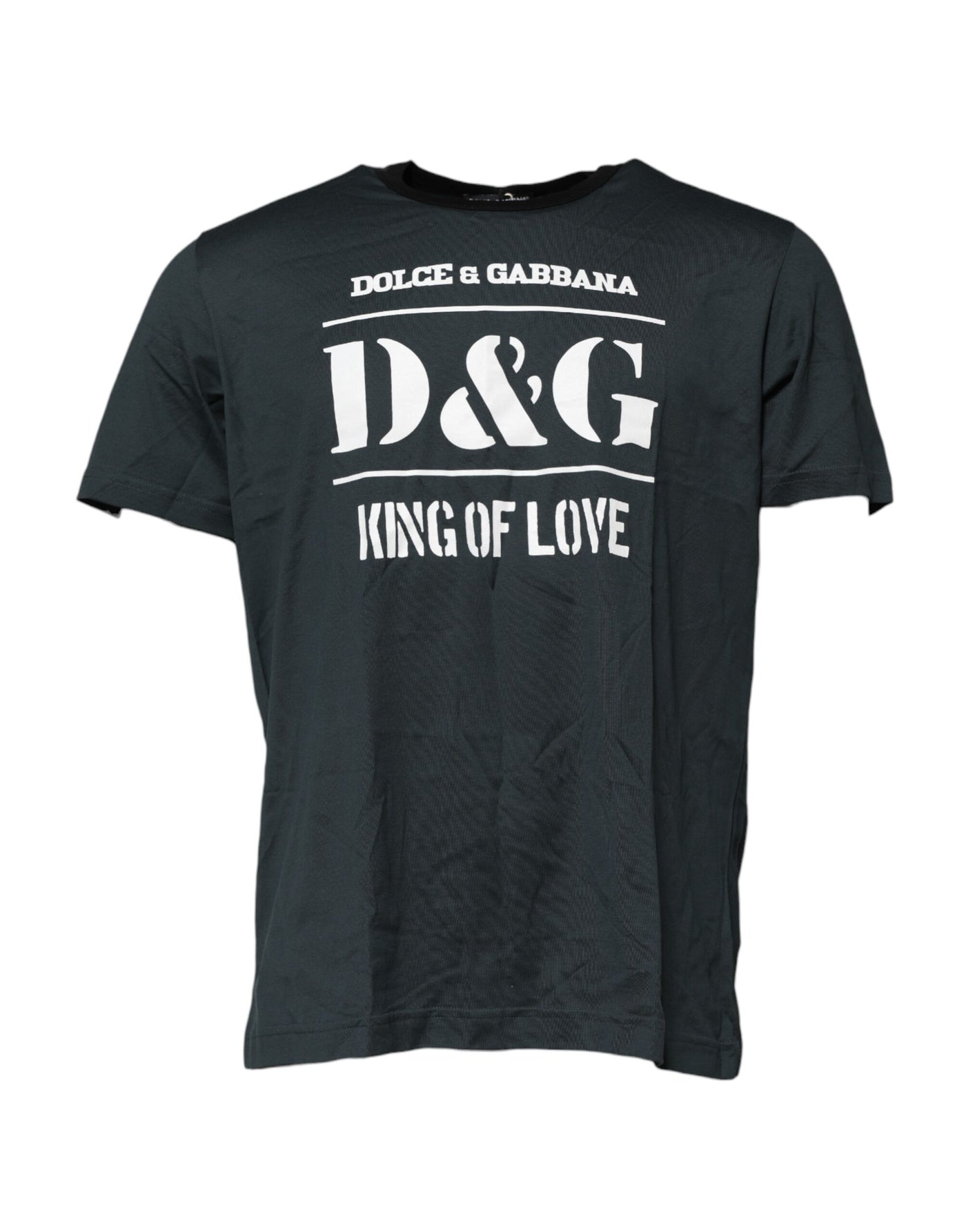 Dolce &amp; Gabbana Zwart Katoenen T-shirt met Korte Mouwen en Print