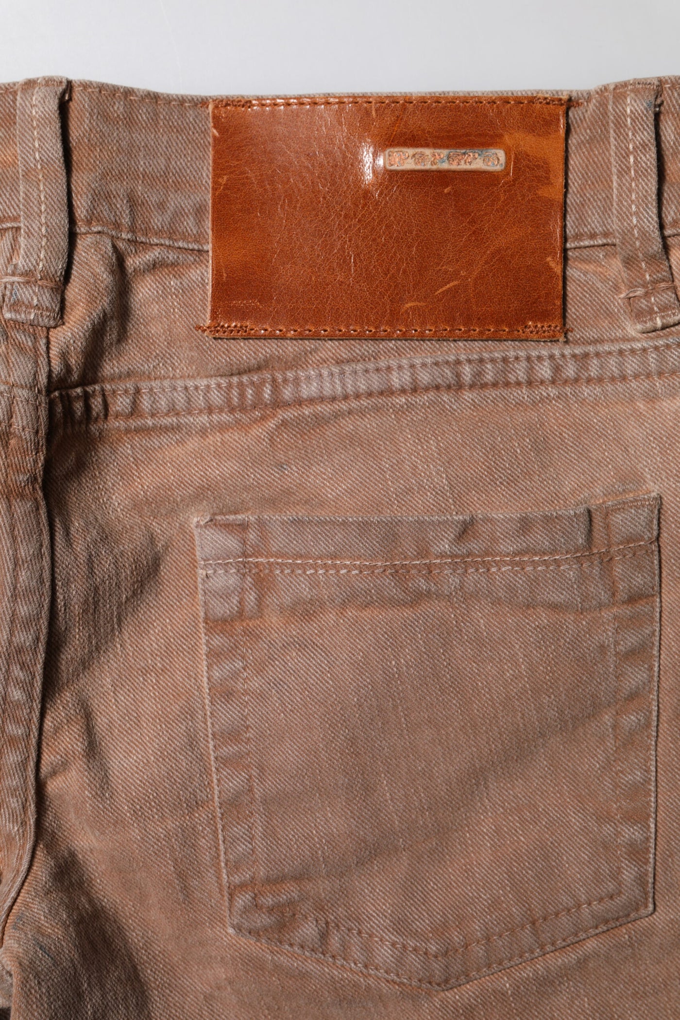 Jean slim taille basse en coton marron Acht