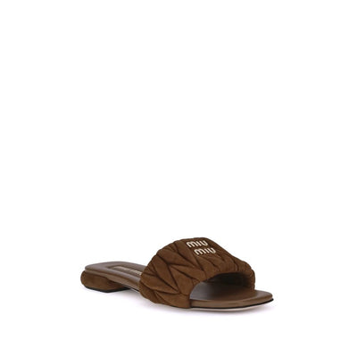 Miu Miu Gematelassé nappaleren sandalen