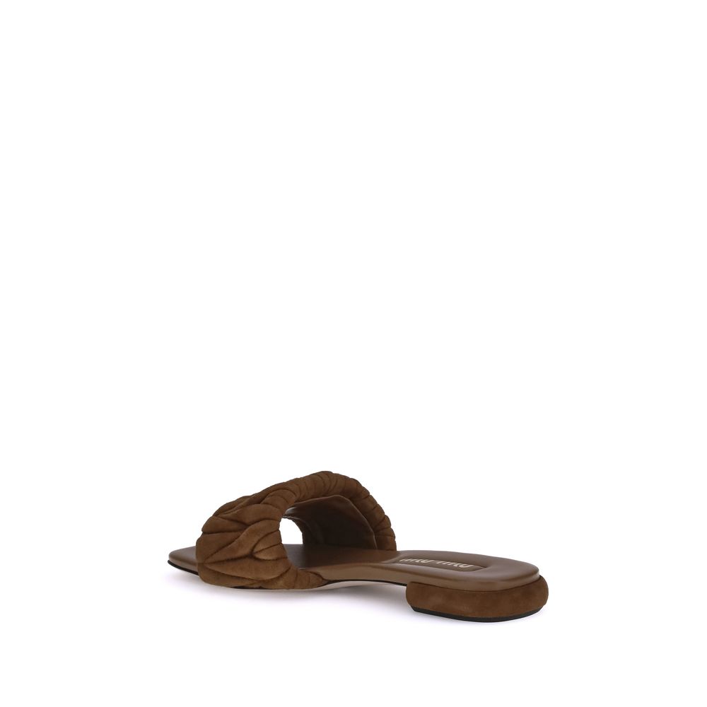 Miu Miu Gematelassé nappaleren sandalen
