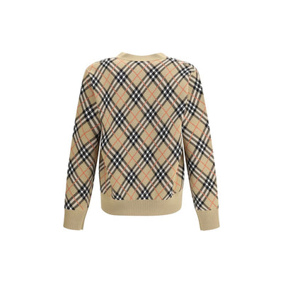 Cardigan en laine à carreaux d'archives Burberry