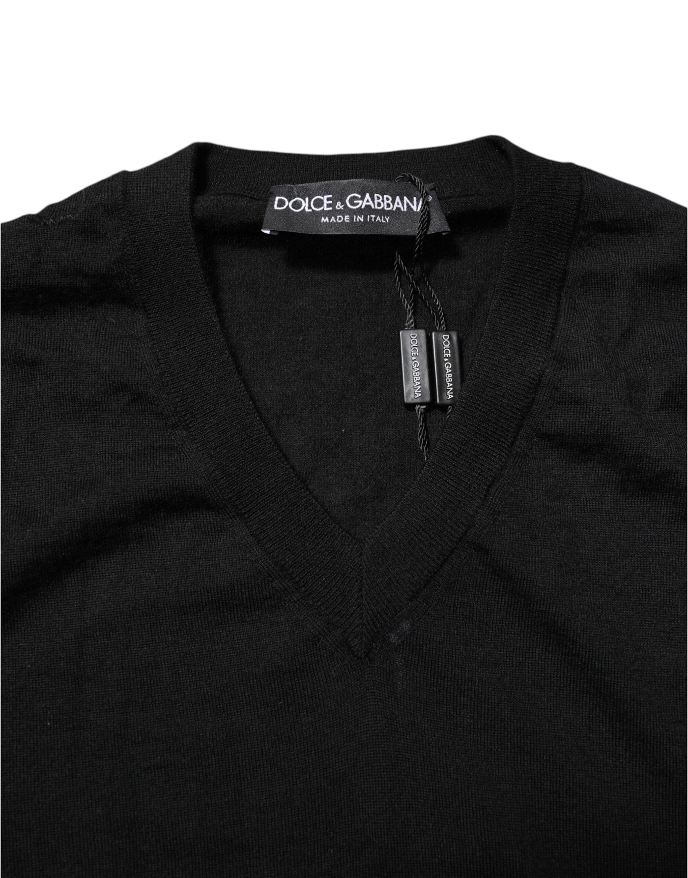 Dolce &amp; Gabbana donkergrijze trui met geborduurd logo