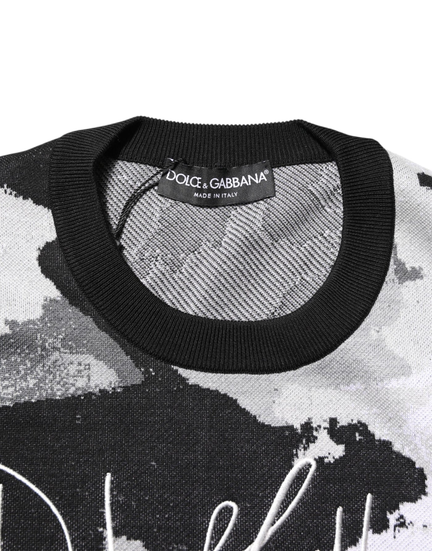 Pull camouflage en soie multicolore Dolce &amp; Gabbana