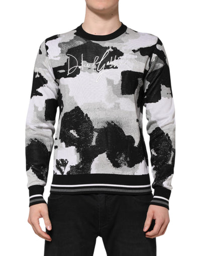 Pull camouflage en soie multicolore Dolce &amp; Gabbana