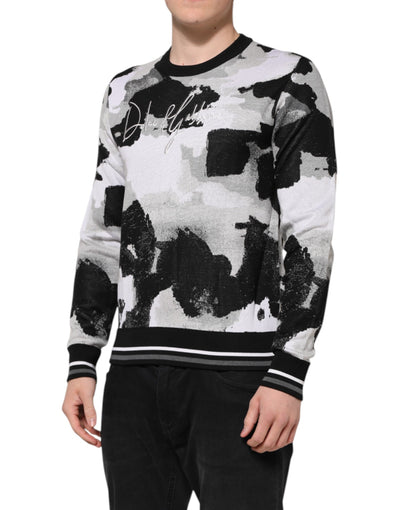 Pull camouflage en soie multicolore Dolce &amp; Gabbana