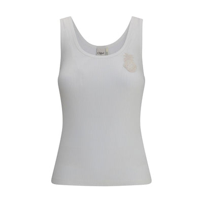 Chloé geribbelde jersey top