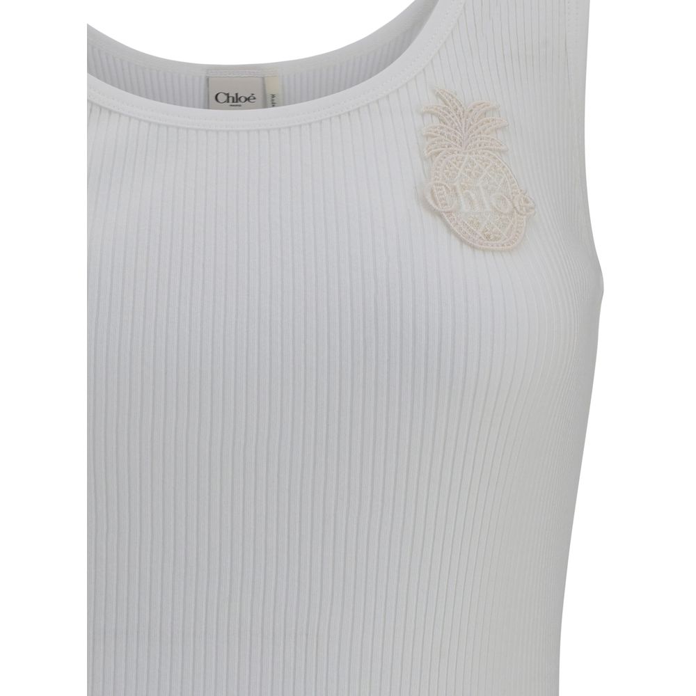 Chloé geribbelde jersey top