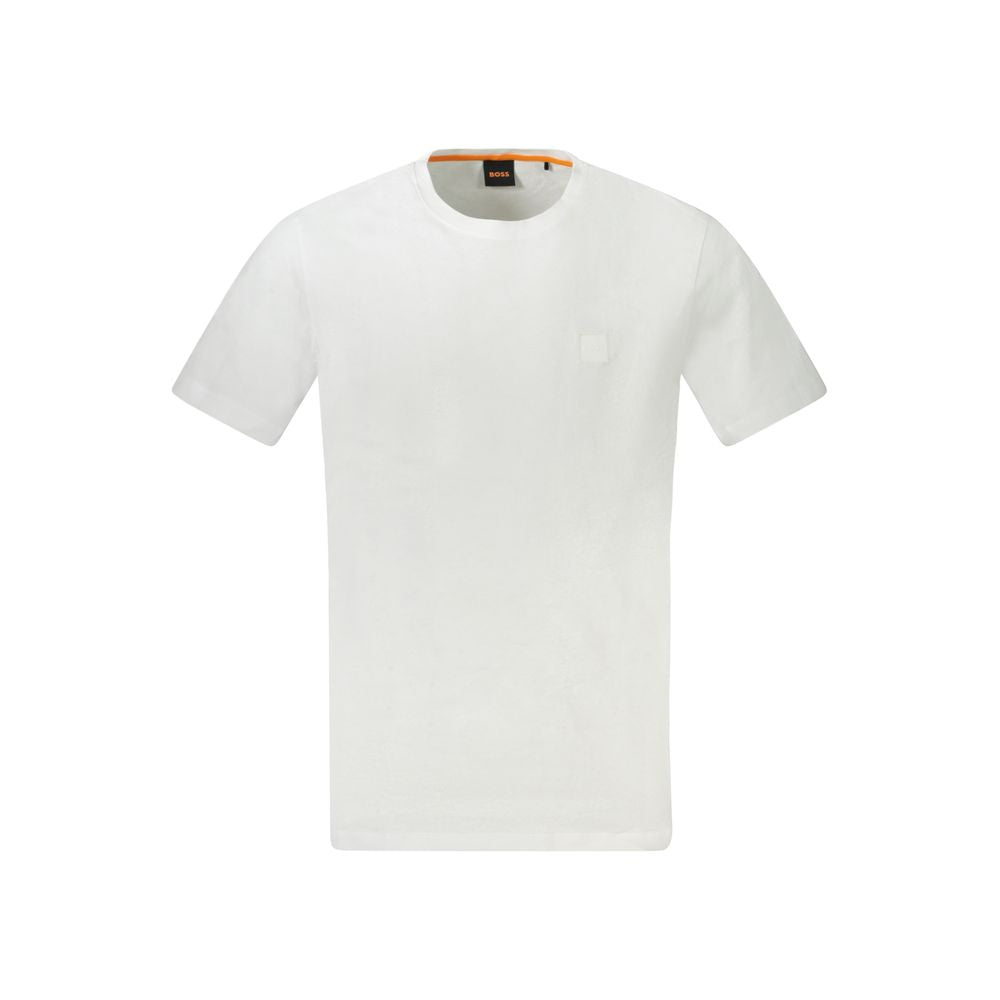 Hugo Boss Wit Katoenen Heren T-shirt