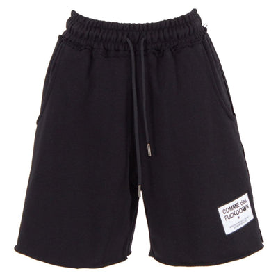 Short en coton noir Comme des Garçons Fuckdown