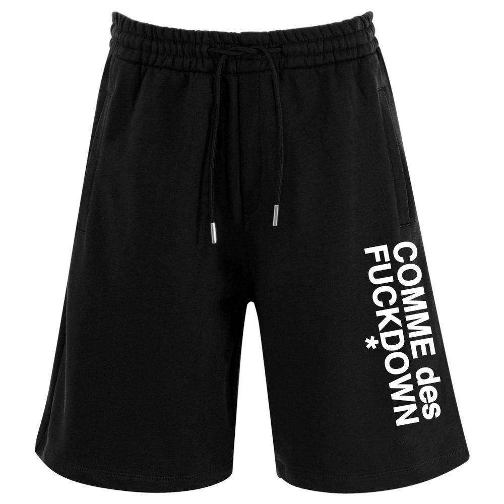 Comme Des Fuckdown Zwarte Katoenen Korte Broek