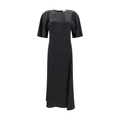 Ganni Satin Long Dress