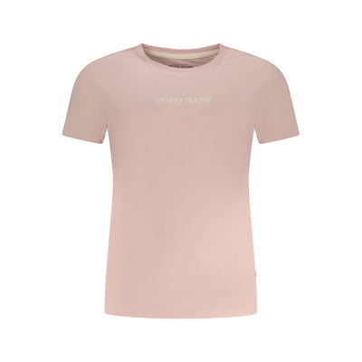 Guess Jeans Pink Cotton T-Shirt
