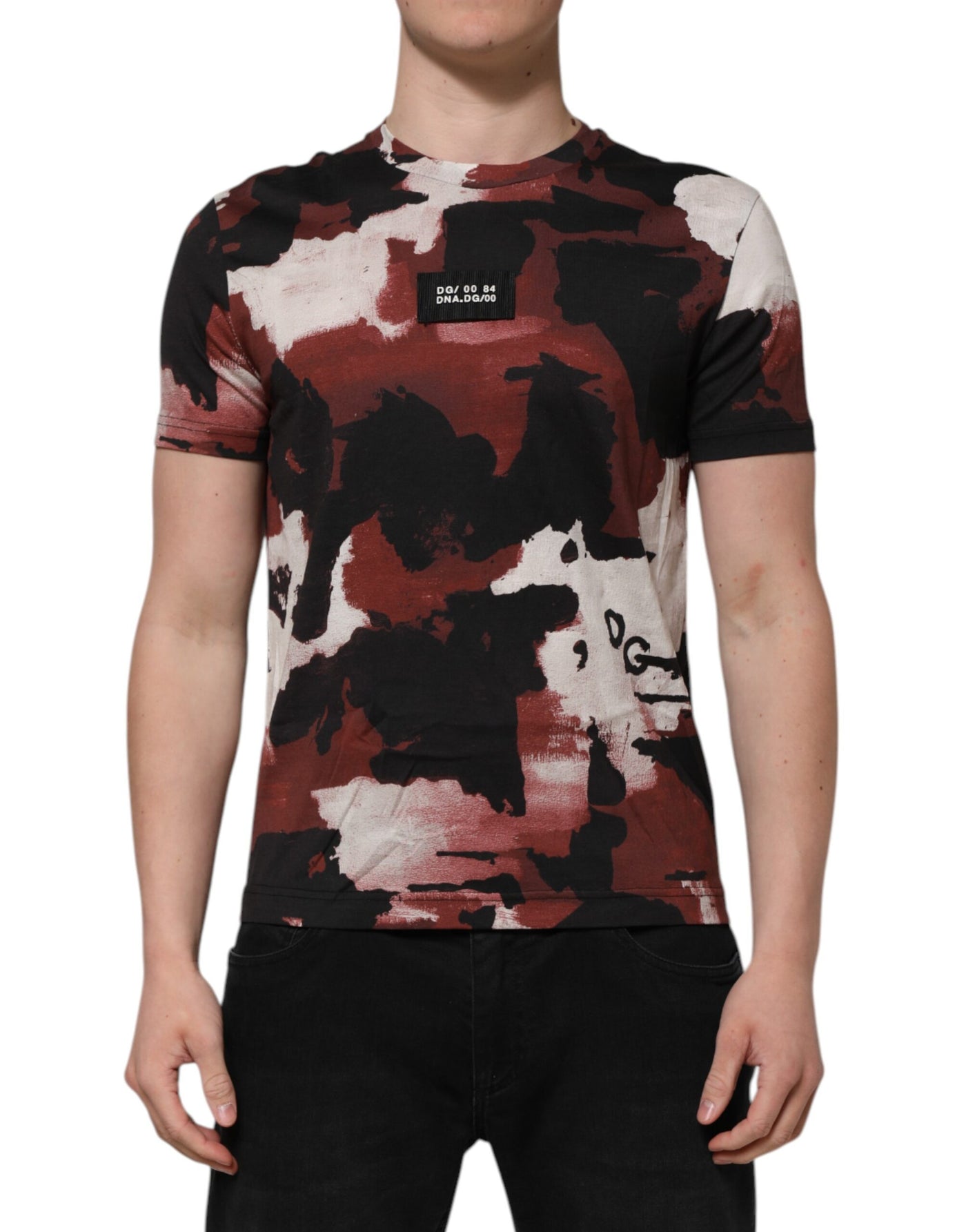 Dolce &amp; Gabbana Multicolor Camouflage Heren Ronde Hals T-shirt