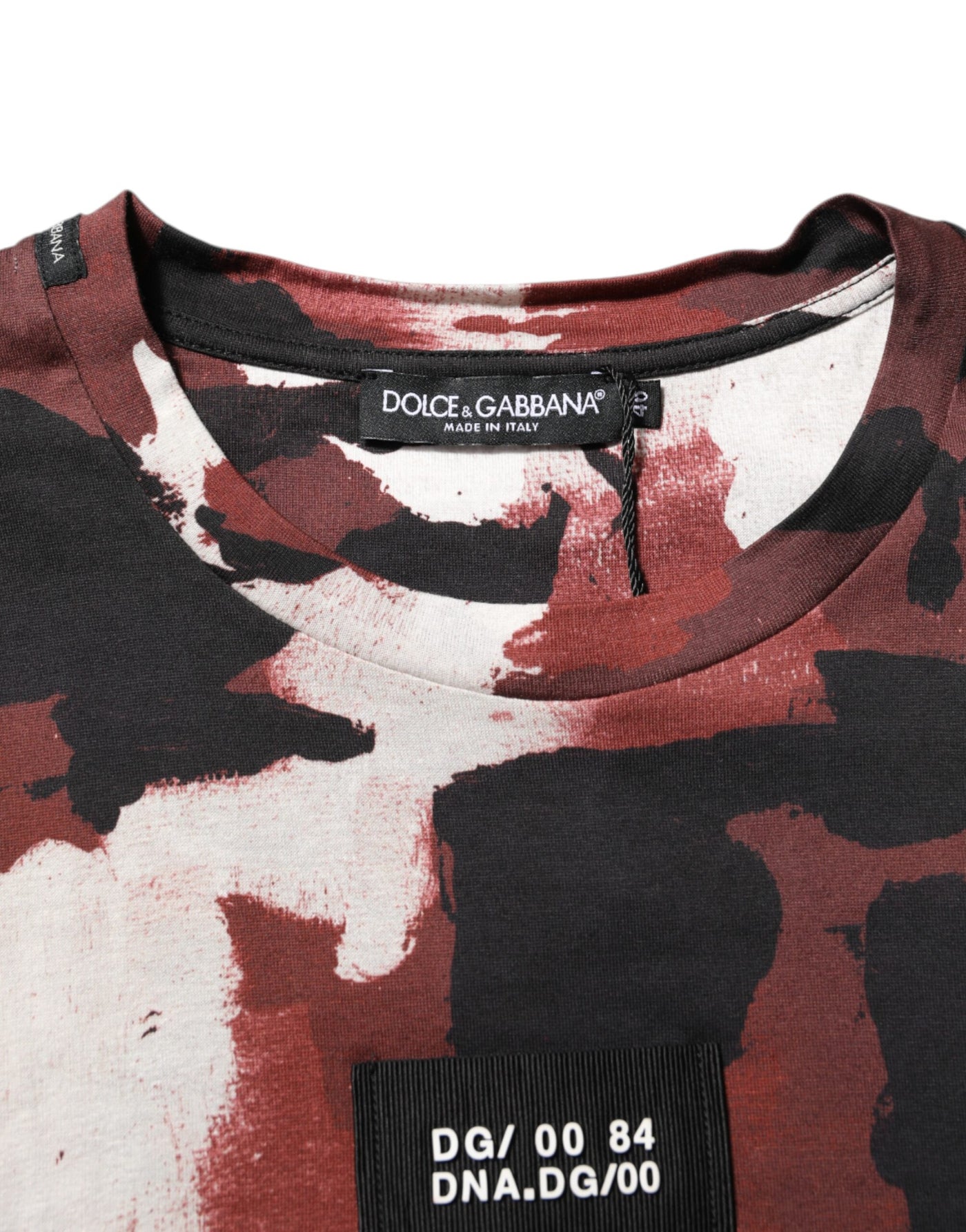 Dolce &amp; Gabbana Multicolor Camouflage Heren Ronde Hals T-shirt