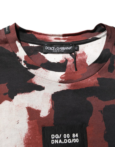 Dolce &amp; Gabbana Multicolor Camouflage Heren Ronde Hals T-shirt