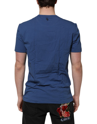 Dolce &amp; Gabbana Blauw Katoenen Heren T-shirt met Ronde Hals Ondergoed