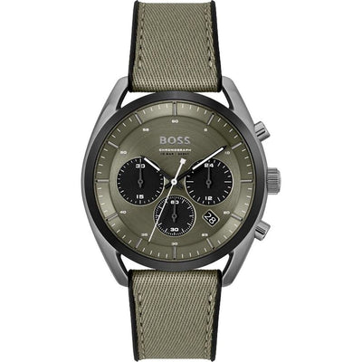 Hugo Boss Groen Stoffen Horloge