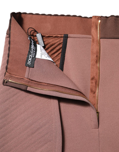 Short taille haute en viscose marron Dolce &amp; Gabbana