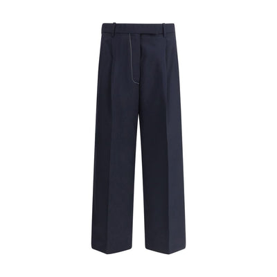 Pantalon en laine à coutures blanches Thom Browne