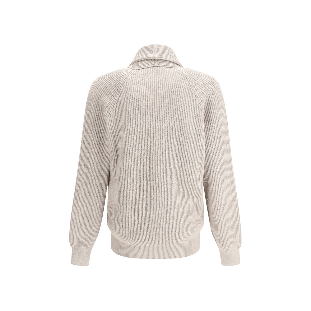 Cardigan côtelé Brunello Cucinelli