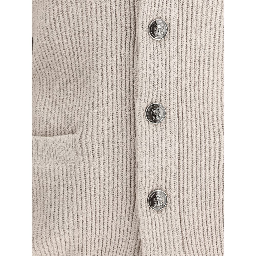 Cardigan côtelé Brunello Cucinelli