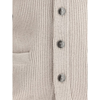 Cardigan côtelé Brunello Cucinelli