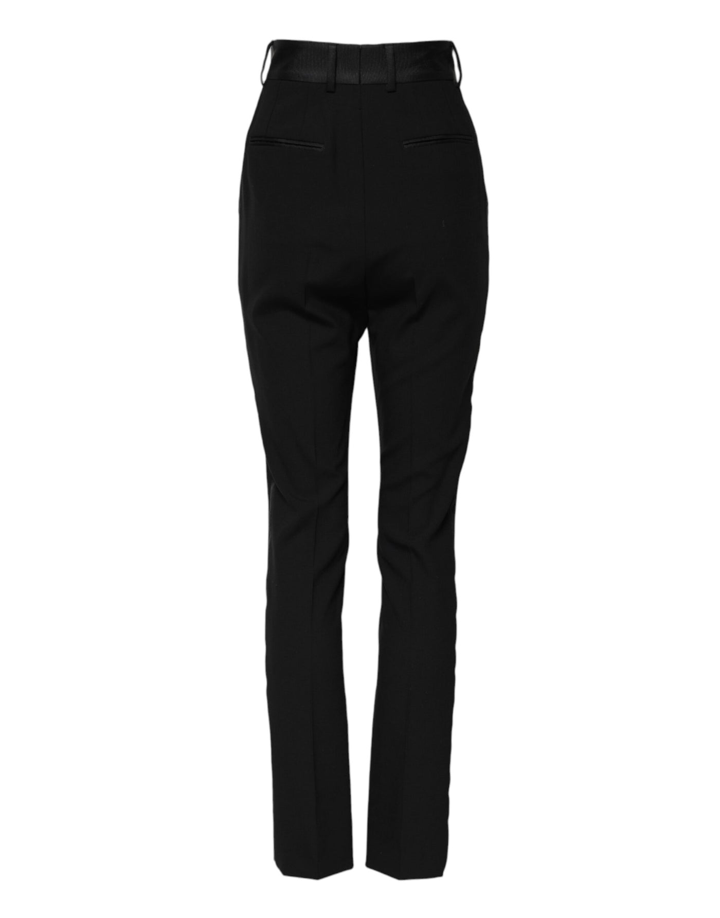Pantalon skinny taille haute en laine noire Dolce &amp; Gabbana