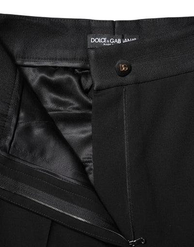 Pantalon skinny taille haute en laine noire Dolce &amp; Gabbana