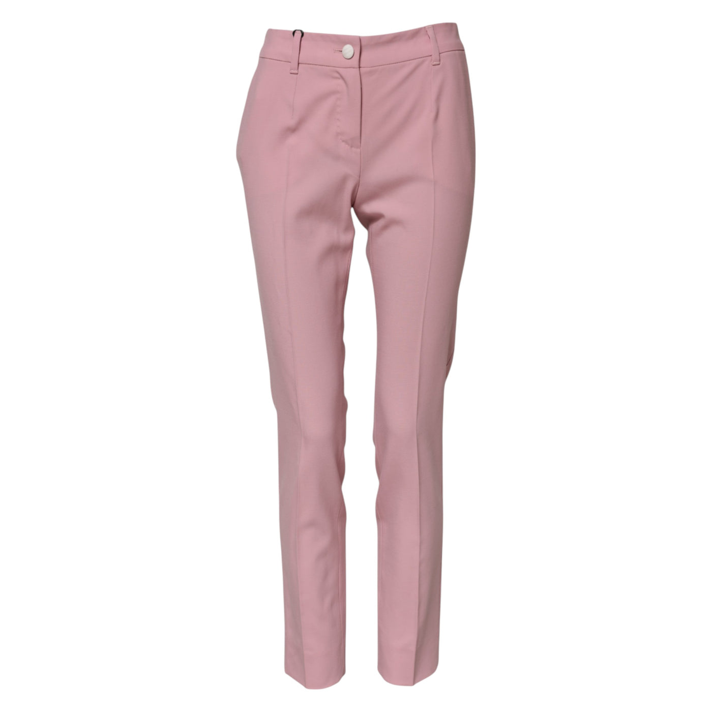 Pantalon fuselé taille haute en laine rose Dolce &amp; Gabbana