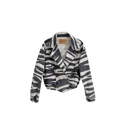 Blazer en coton noir et blanc Retrofête