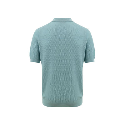 Gran Sasso Blue Cotton Polo Shirt