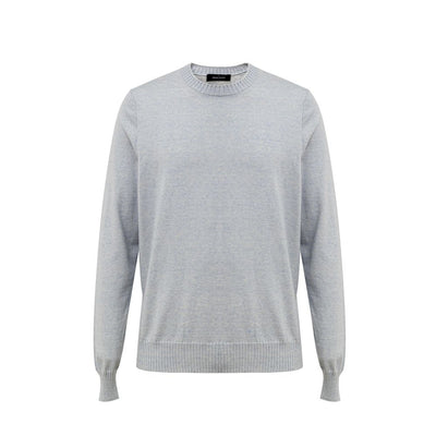 Gran Sasso Blue Cotton Sweater