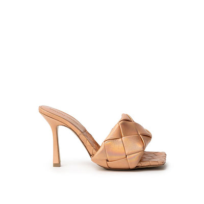 Bottega Veneta Bronzen Leren Sandaal