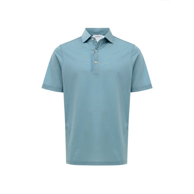 Polo en coton bleu Gran Sasso