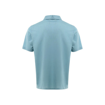 Polo en coton bleu Gran Sasso