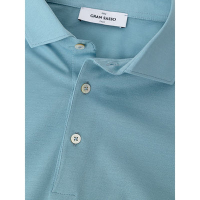 Polo en coton bleu Gran Sasso