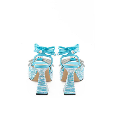 MACH & MACH Blue Leather Platform