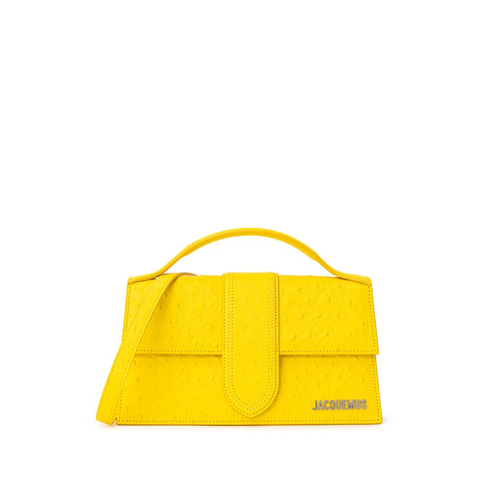 Sac à main en cuir jaune Jacquemus