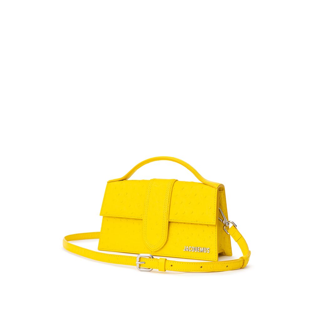 Sac à main en cuir jaune Jacquemus