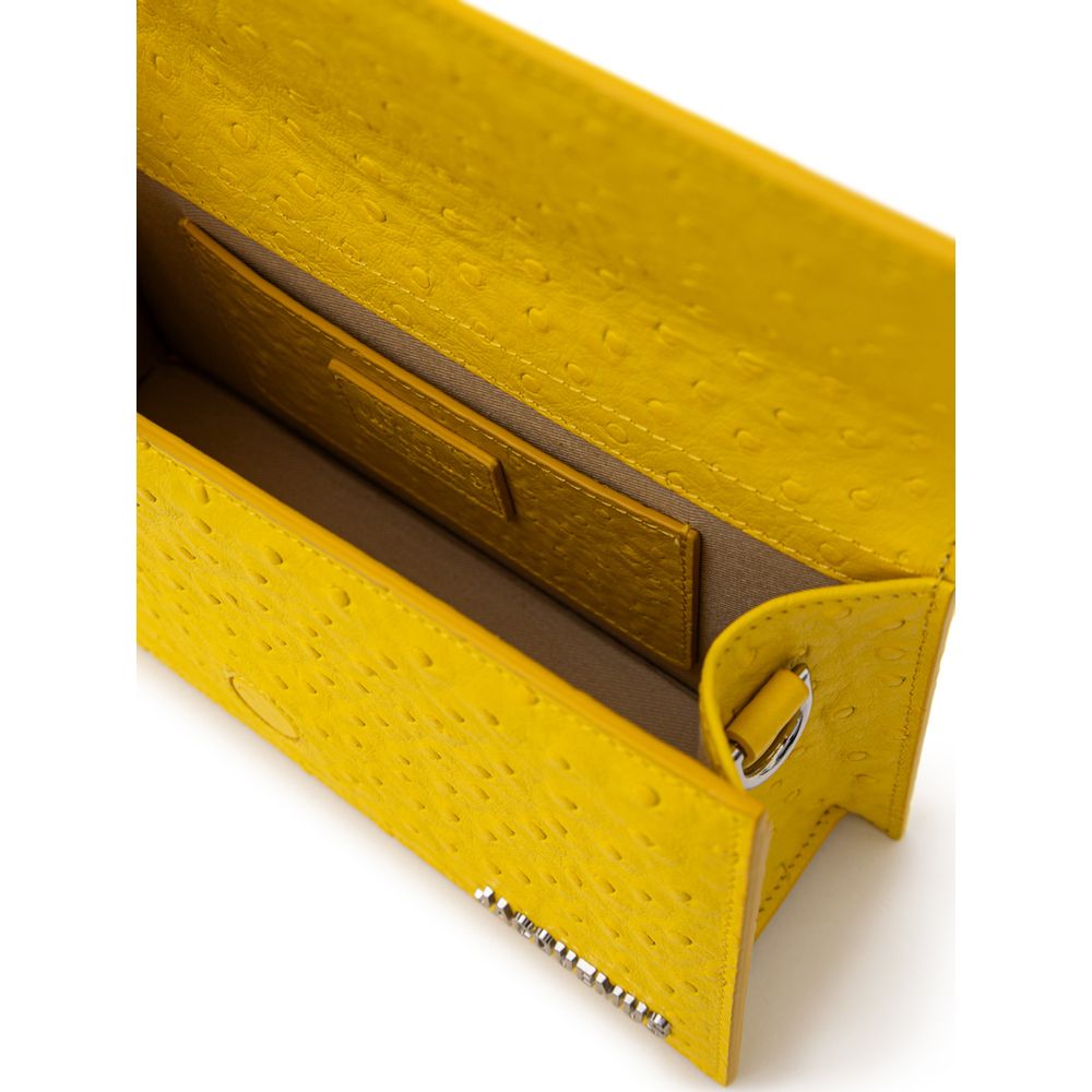 Sac à main en cuir jaune Jacquemus