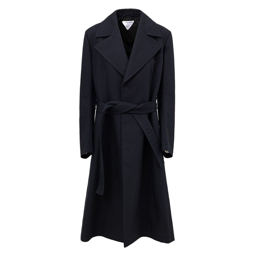 Manteau-tranchée en coton bleu de Bottega Veneta