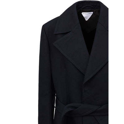 Manteau-tranchée en coton bleu de Bottega Veneta