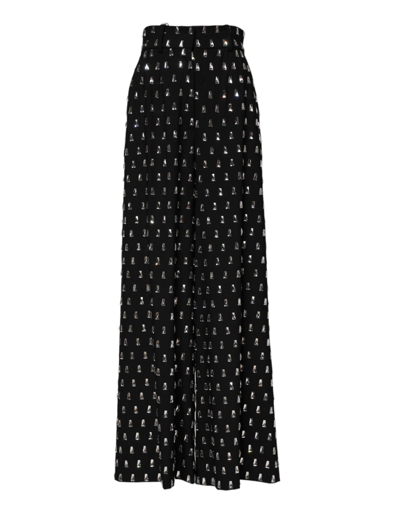Pantalon large noir orné de cristaux Dolce &amp; Gabbana